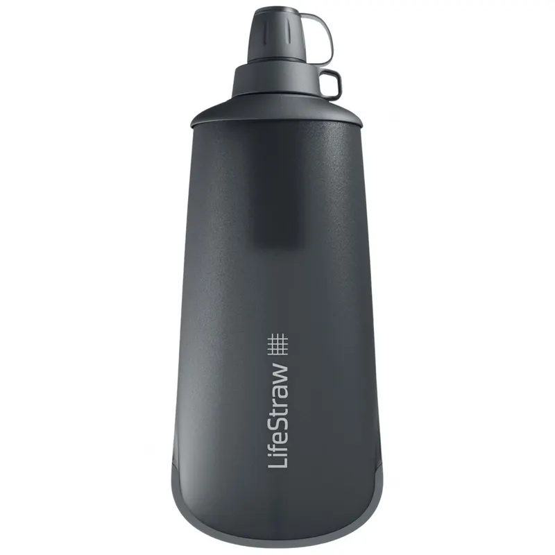 LifeStraw Peak Series Collabsible Squeeze Bottle, 1L, ciemnoszary