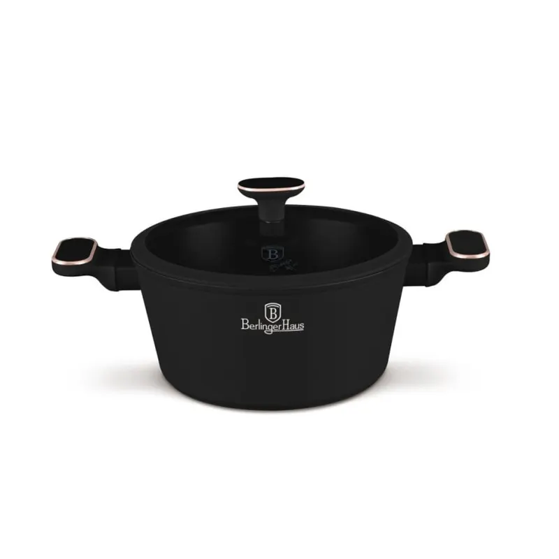 Garnek z pokrywką 24cm BerlingerHaus BH- 8358 | Black Rose Collection