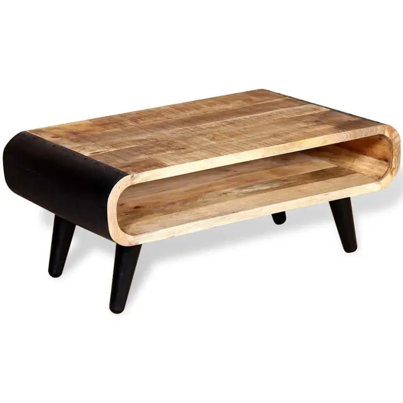 Stolik kawowy z surowego drewna mango 90x55x39 cm