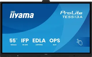 IIYAMA Monitor 55 cali ProLite TE5513A-B3AG INFRARED,40pkt,IPS,4K,500cd,1200:1,8ms WiFi,USB, ANDROID 14, Google EDLA,2x20W, uchwyt ścienny