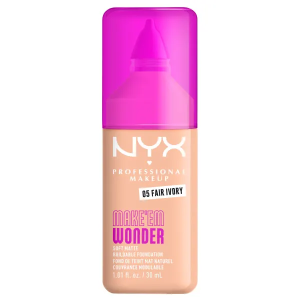 NYX Professional Makeup Make 'EM Wonder Kryjący Podkład do Twarzy 05 Fair Ivory