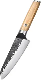 Nóż santoku 17 cm ręcznie kuty nóż szefa kuchni stal nierdzewna