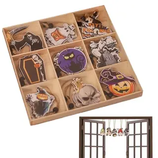 Dekoracje na Halloween, 9 sztuk na ścianę