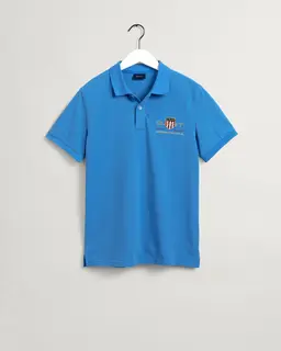 Gant Bawełniana Polo Męska Z Krótkim Rękawem Z Nadrukiem Regular Fit