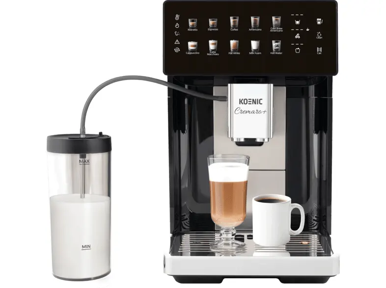 Ekspres ciśnieniowy KOENIC Cremaro+ KCAM 1518126 B Moc 1725W 15 bar Cold Brew Czarny