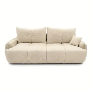 Nowoczesna kanapa, boucle, BRISO, 243x102x93 cm, beżowy | TYLETEGOTU