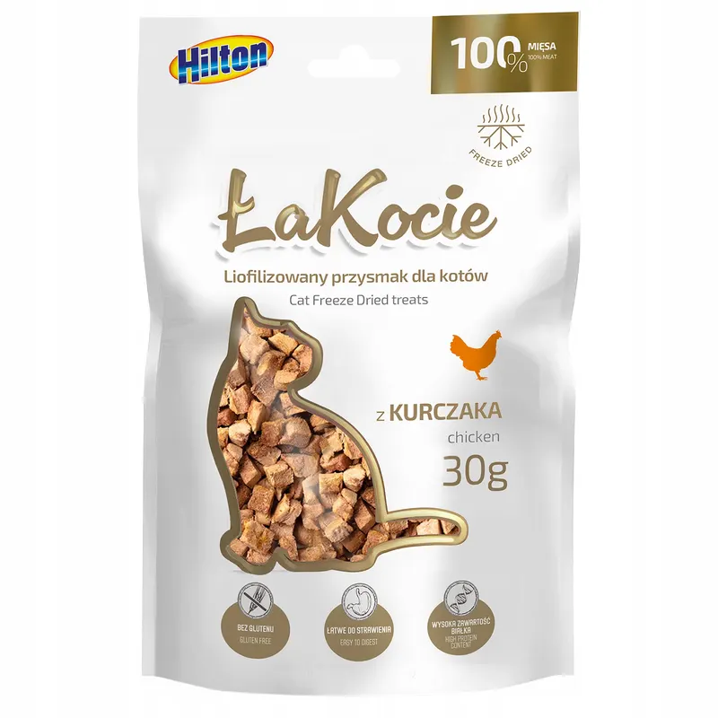 HILTON ŁaKocie Liofilizowany kurczak - przysmak dla kota - 30g