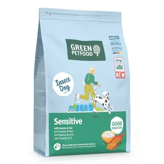 Green Petfood Sensitive, z owadami i ryżem - 3 kg