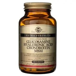 Solgar Glukozamina Kwas Hialuronowy Chondroityna MSM Kolagen Suplement 60t