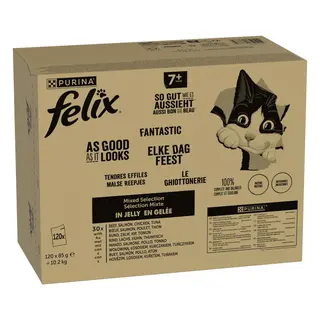 Pakiet Felix "So gut wie es aussieht" w galarecie, 120 x 85 g - Senior