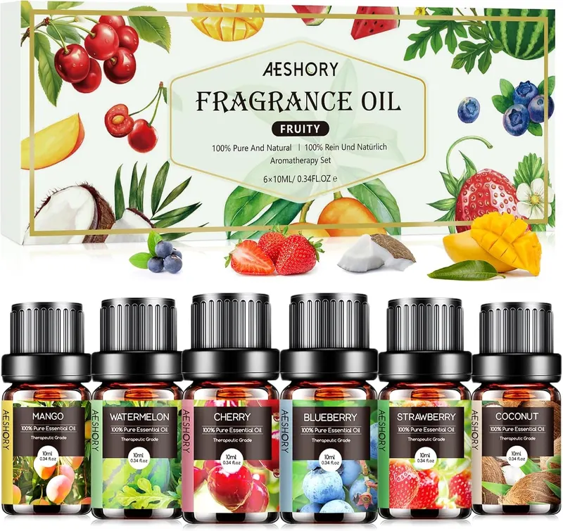 Olejek zapachowy do dyfuzora 6 owocowych zapachów 6x10 ml