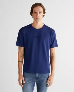 Gant T-Shirt Męski Z Okrągłym Kołnierzykiem Relaxed Fit Niebieski