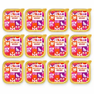 TILLO Pasztet Wołowiona - mokra karma dla kota - 12x100g