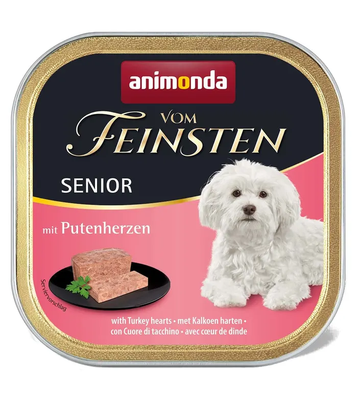 ANIMONDA Vom Feinsten Senior Classic serca indycze - mokra karma dla psa - 150 g