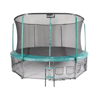 Trampolina ogrodowa Jumpi Maxy Comfort 435cm/14FT z siatką wewnętrzną - zielona