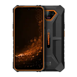 Smartfon Hammer Iron V czarno-pomarańczowy