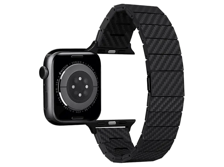 Pasek PITAKA Carbon Fiber Modern do Apple Watch 49/45/44mm Czarno-szary