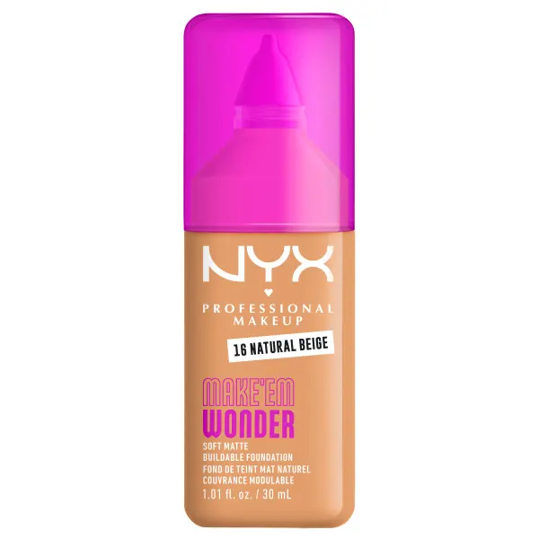 NYX Professional Makeup Make 'EM Wonder Kryjący Podkład do Twarzy 16 Natural Beige