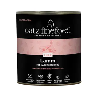 catz finefood Pure, 6 x 800 g - Jagnięcina
