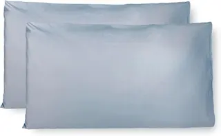 Poszewki na poduszki 50x80 cm 2 sztuki bawełna błękitne z zakładką