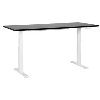 Biurko regulowane elektrycznie 180 x 80 cm czarno-białe destines