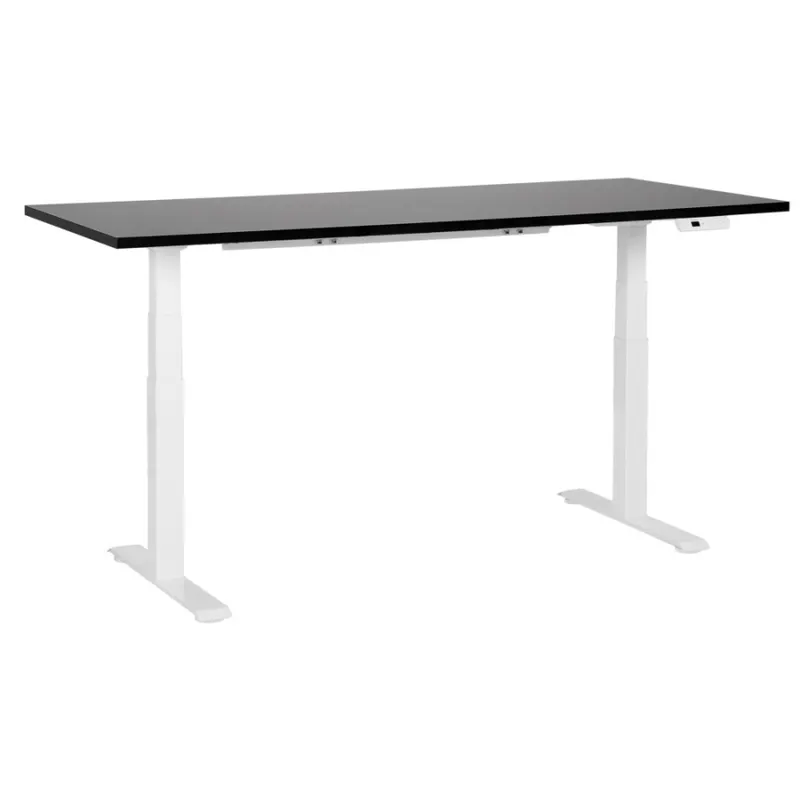 Biurko regulowane elektrycznie 180 x 80 cm czarno-białe destines