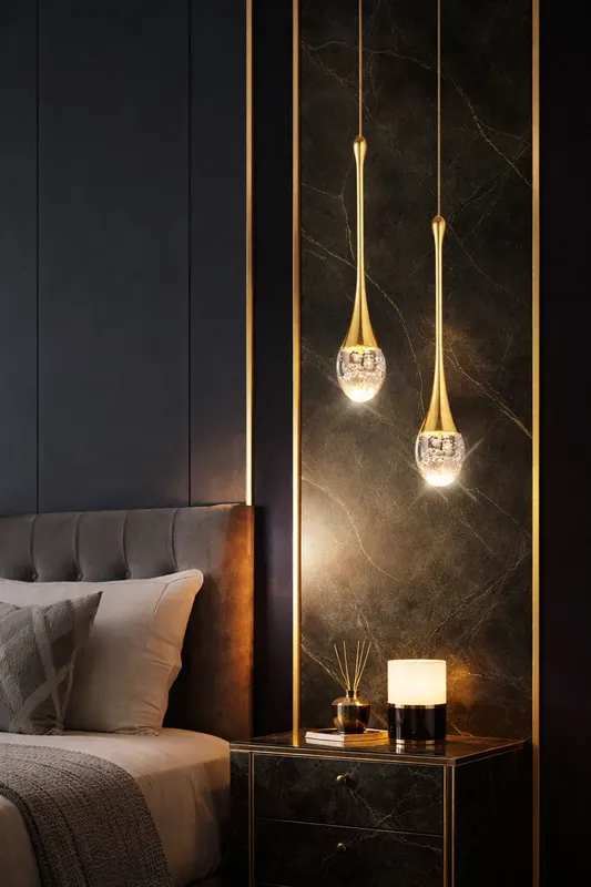 Nowoczesna wisząca lampa sufitowa o minimalistycznym designie Lumivelle