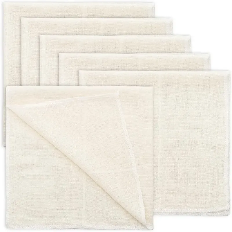 ŚCIERECZKI DO SERA 50X50 CM BAWEŁNIANE MUŚLINOWE ZESTAW 6 SZTUK