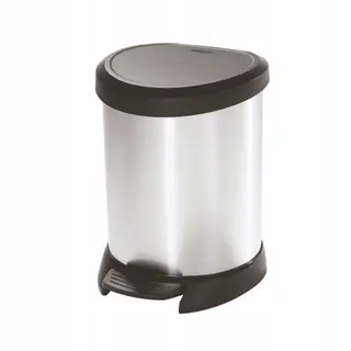 Kosz na śmieci z pedałem Curver 5L, srebrny