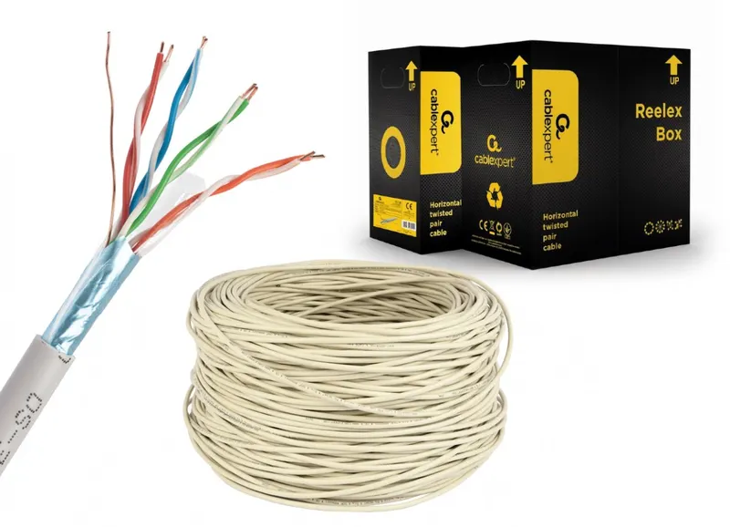 Gembird Kabel FTP-ekranowany KAT 5e drut AWG24 305m szary