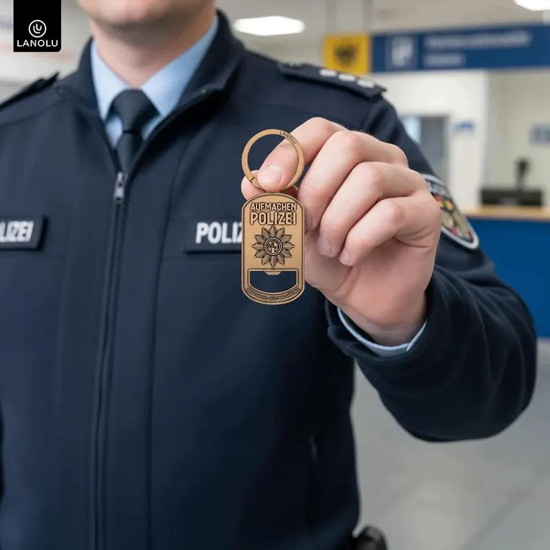 OTWIERACZ DO BUTELEK POLICYJNY BRELOCZEK DO KLUCZY METALOWY