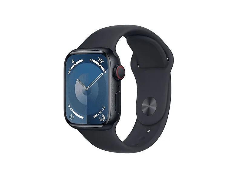 PRODUKT PO EKSPOZYCJI - Smartwatch APPLE Watch Series 9 GPS + Cellular Koperta 41mm z aluminium w kolorze północy paskiem sportowym S/M MRHR3QP/A