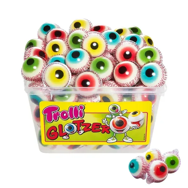 Żelki TROLLI owocowe Oczy Gałki Pop Eye Halloween 60 szt
