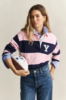 Gant Koszulka Rugby Yale Damska W Paski