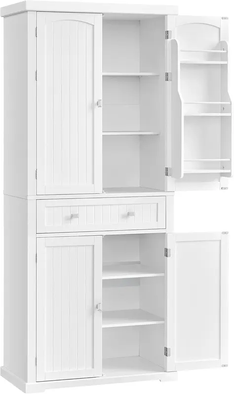 Szafka kuchenna WYSOKA 40×76×182,1 cm z REGULOWANYMI PÓŁKAMI i SZUFLADAMI
