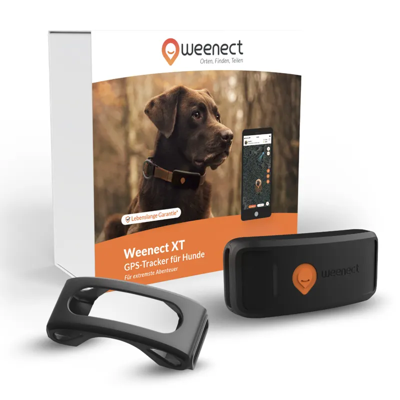 Weenect GPS Tracker XT dla psów, czarny – bez obroży - Czarny