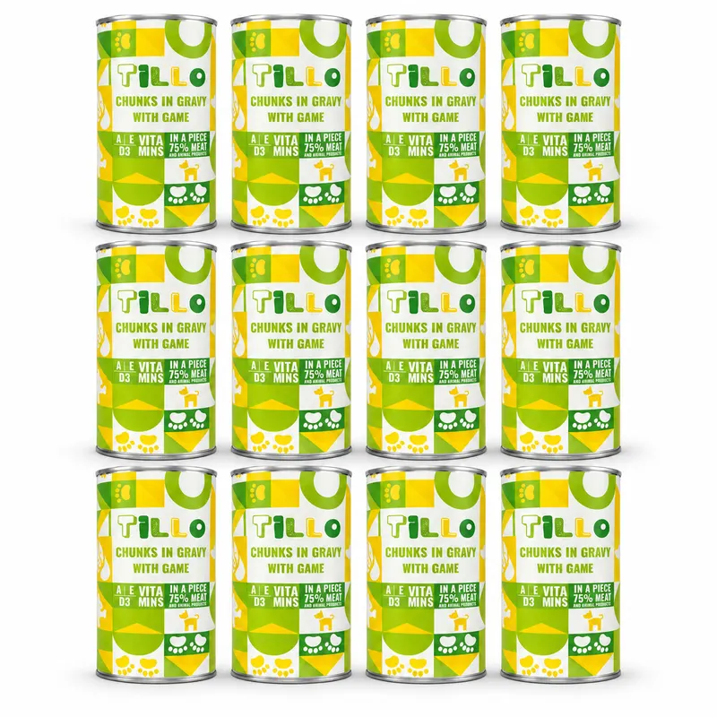 TILLO Kawałki w sosie Dziczyzna - mokra karma dla psa - 12x1250g