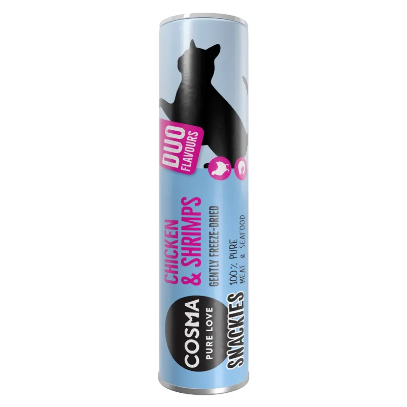 Cosma Snackies DUO 2 w 1 - Kurczak i krewetki, 23 g