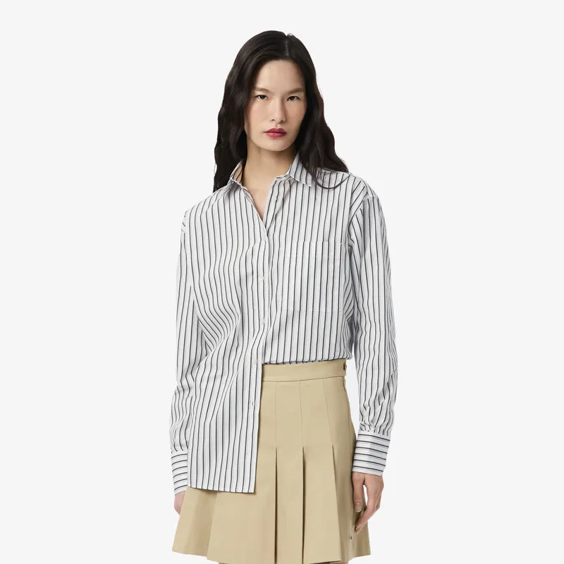 Lacoste Bawełniana Koszula Poplin O Luźnym Kroju