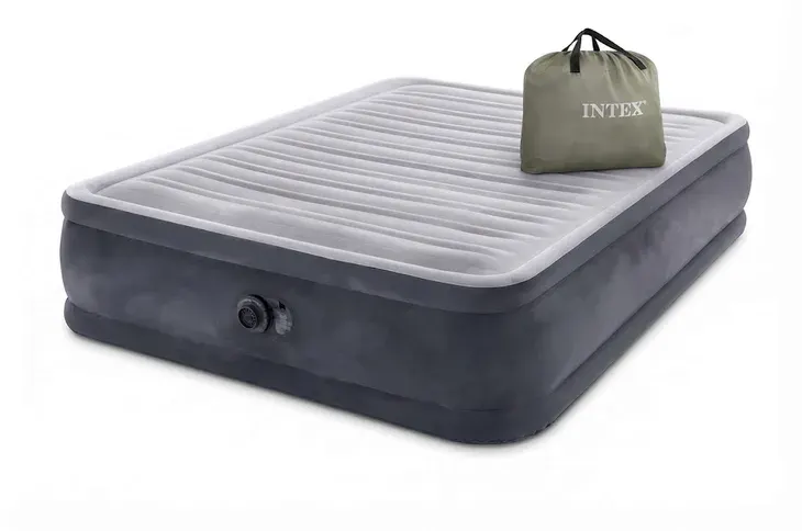 DUŻY DMUCHANY MATERAC POD NAMIOT WELUR ŁÓŻKO DO SPANIA POMPKA INTEX 64414ND
