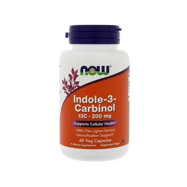 Suplement diety Now Foods Indole 3 Carbinol I3C 200 mg 60 kapsułek