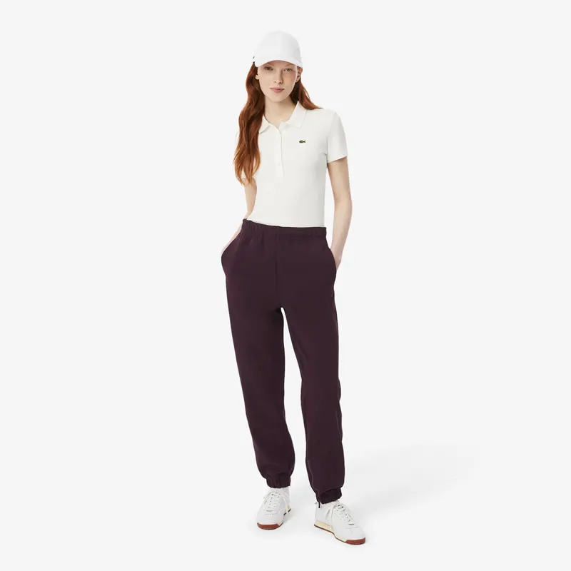 Lacoste Spodnie Dresowe Z Piki Ciemnobordowe