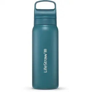 LifeStraw Go 2.0 Stainless Steel Water Filter Bottle, turkusowy