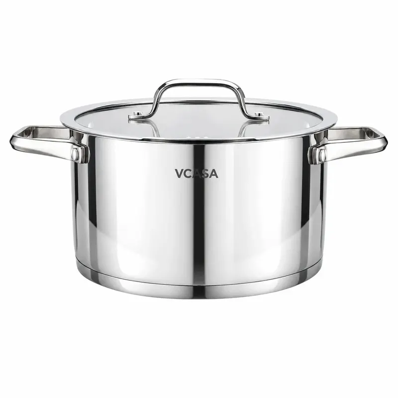 Garnek Vcasa Amara 20 Cm 3,4L Z Pokrywką Do Odcedzania Stal Nierdzewna 304