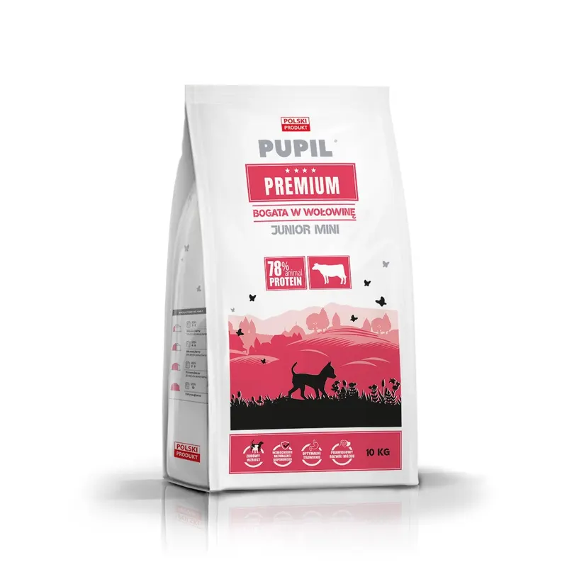PUPIL Premium Junior Mini bogata w wołowinę - sucha karma dla psa - 10kg