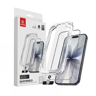 CRONG EasyShield 2-Pack - Szkło hartowane z aplikatorem iPhone 18 Pro / 17 Pro / 16 Pro / 17 (2 sztuki)