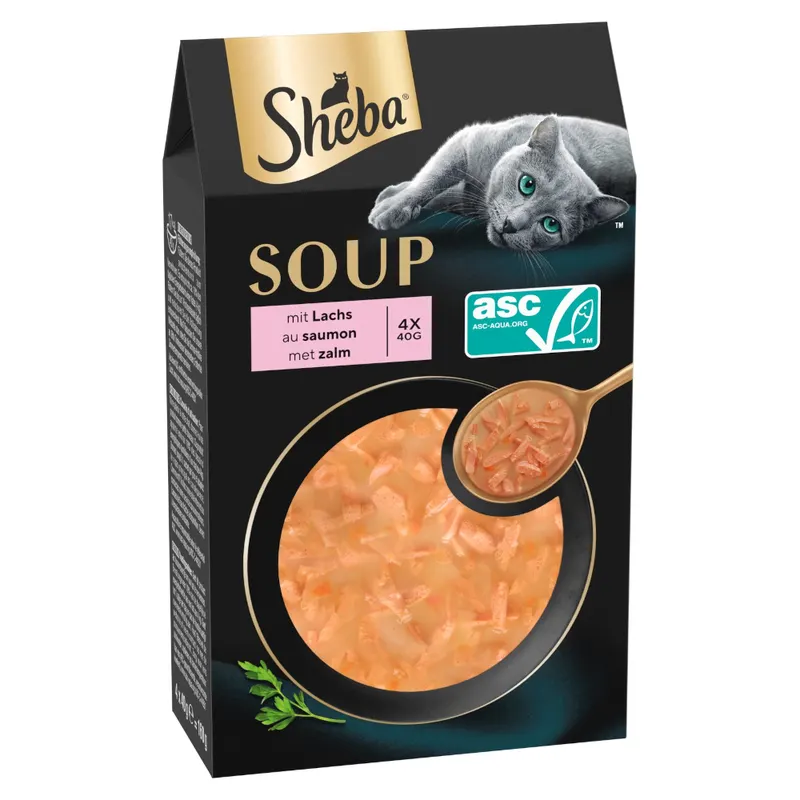 Korzystny pakiet Sheba Classic Soup, 80 x 40 g - Łosoś