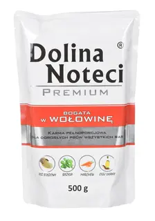 DOLINA NOTECI Premium bogata w wołowinę - mokra karma dla psa - 500 g