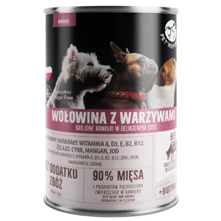 Pet Republic Adult w sosie, 10 x 400 g - Wołowina i warzywa