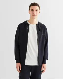 Gant Bluza Męska Z Nadrukiem Z Zamkiem Z Długim Rękawem Relaxed Fit Czarna